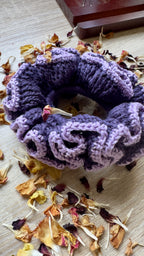 Chouchou en Crochet Fait Main – Coloris Améthyste