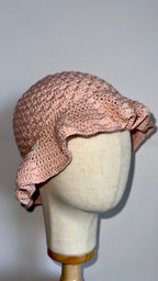 Chapeau Bob en Crochet Fait Main – Rose Poudré Chic